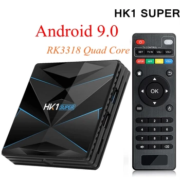 

HK1 Super Smart Android 9.0 4GB 128GB Max TV Box RK3318 Quad Core 2.4G/5G Dual WiFi USB3.0 BT4.0 4K H.265 UHD Media Player