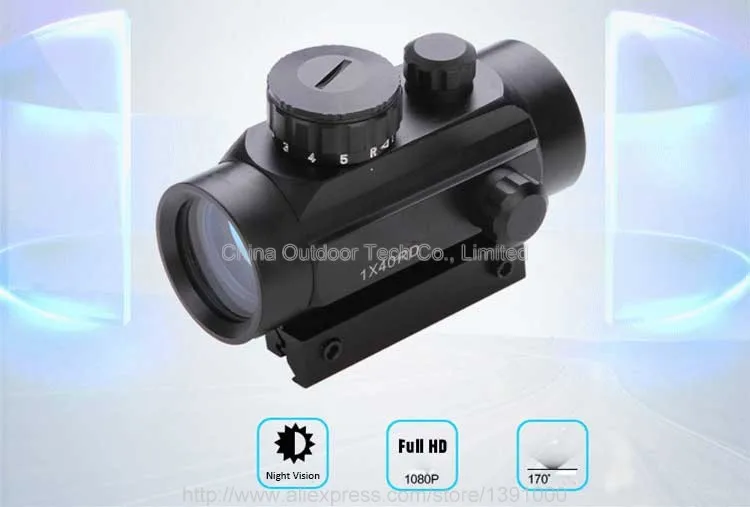 Многофункциональный винтовочный прицел Коллиматорный 1x40 Red Dot 20 мм рельсовое
