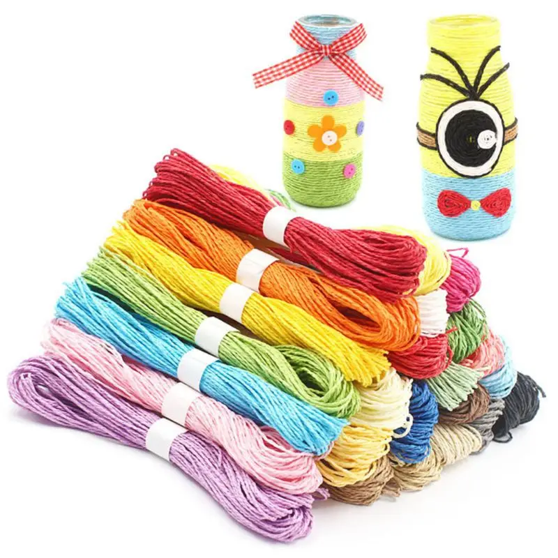 

24 Bundles Colorful Paper Ropes Handmade Gift Link Paper Tag Jute DIY Craft Educational Tools