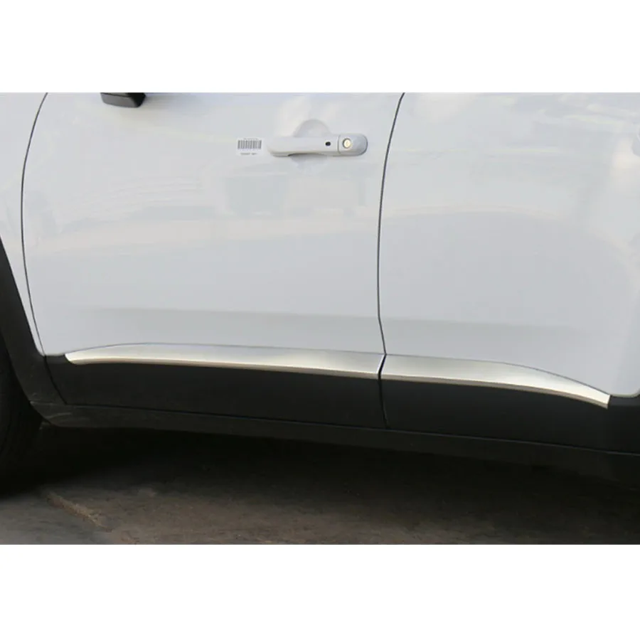 

For Jeep Renegade 2015 2016 Chrome ABS 4Pc Car Styling Exterior Door Side Body Protection Trim Decor Strips Sticker