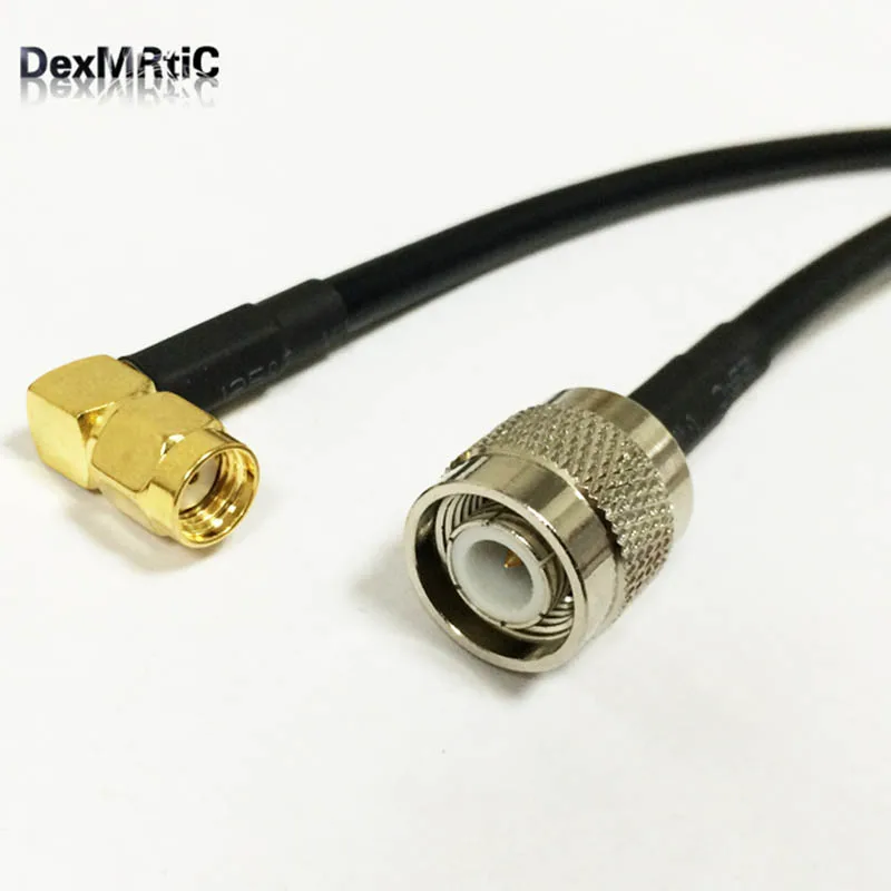 Беспроводная деталь TNC папа RP SMA с прямым углом (гнездовой контакт) RG58 отрезок 50