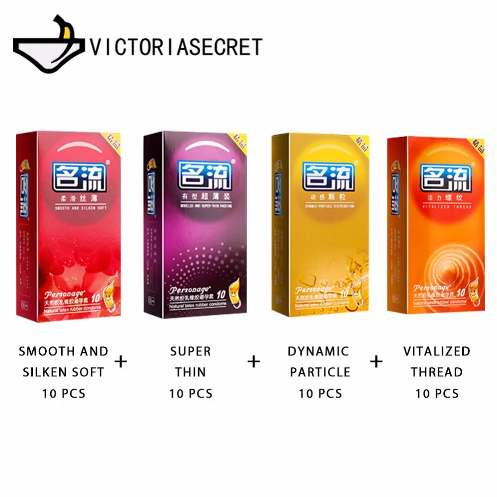 40 Pcs 4 Types Penis Condoms G spot Delay Ejaculation Condoms Cock Ring Erotic Penis Sleeve Sex Toy for Men Sex Products Dildo