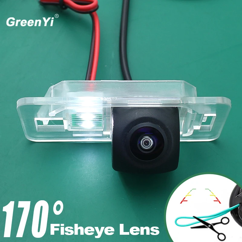 GreenYi 720P 170 градусов рыбий глаз камера заднего вида используется для BMW 3 серии/5 серии/X5/X6 серии 2008-2013