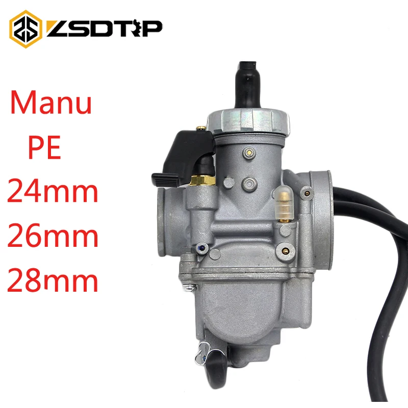 ZSDTRP Keihin PE Manu карбюратор мотоцикла 24 мм 26 28 для 50cc 100cc 125cc 150cc Moto|keihin pe|carburador 28mmcarburador