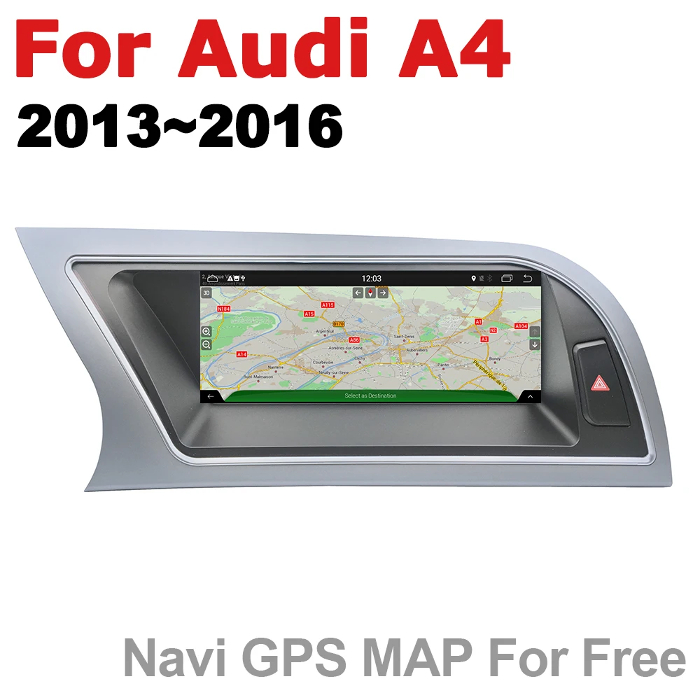 Perfect Android 7.0 up Car Multimedia player For Audi A4 8K 2013~2016 MMI WiFi GPS Navi Map Stereo Bluetooth 1080p IPS Screen 4
