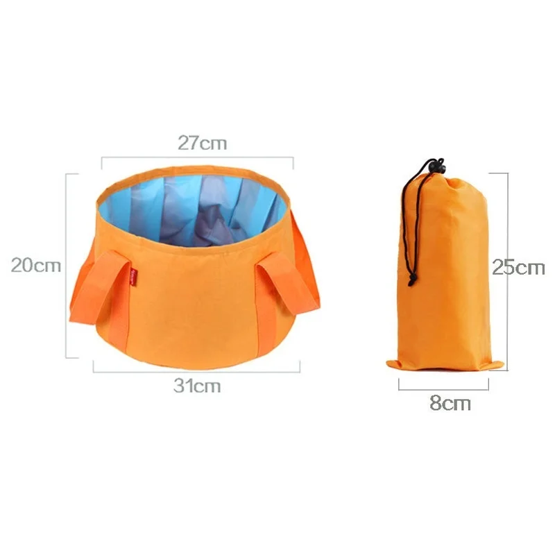 Folding Portable Basin Washing Bucket Travel Camping Festival Sink Water Pot 12L