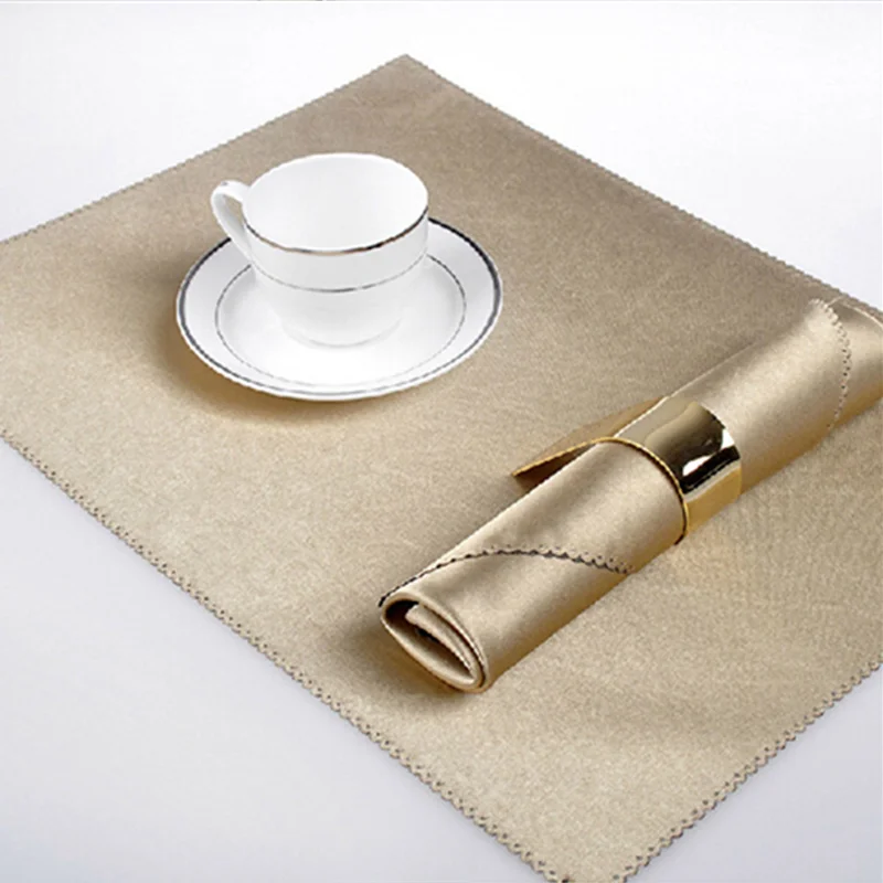 Gold table napkin wedding cloth napkins Party Hotel Tableware Home Dinner Table Polyester Cloth Napkins Upscale India Dropship