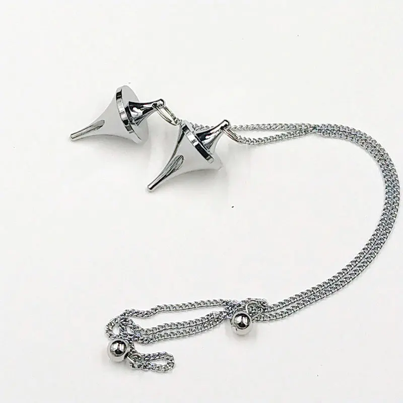 

SONGLONG pendulums for dowsin Healing Pyramid Reiki copper pendulum metal Pendant Charms Chrome rose gold Fashionable With Chain