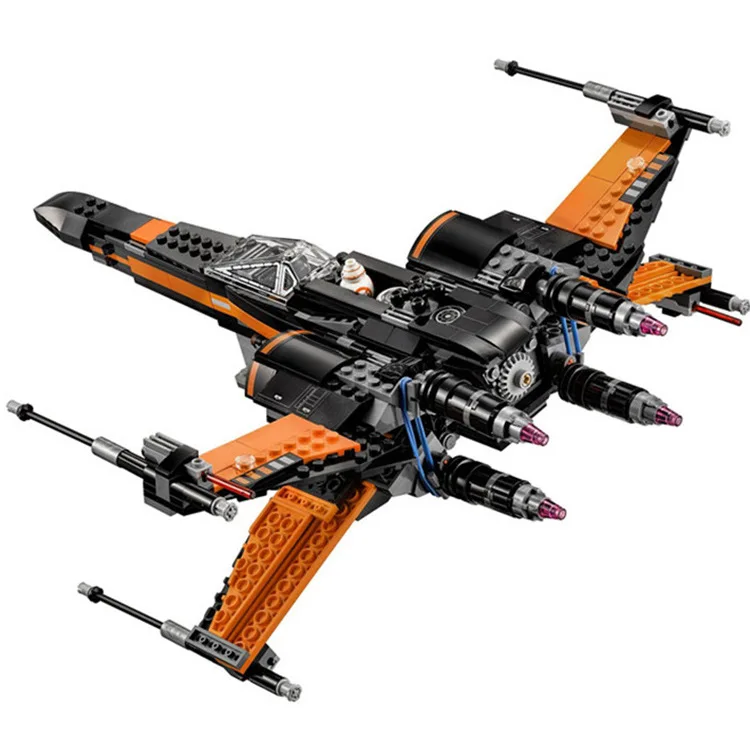 

mylb New 845pcs Star Wars First Order Poe's X-wing Fighter Assembled Toy Building Block Compatible legoed With gift