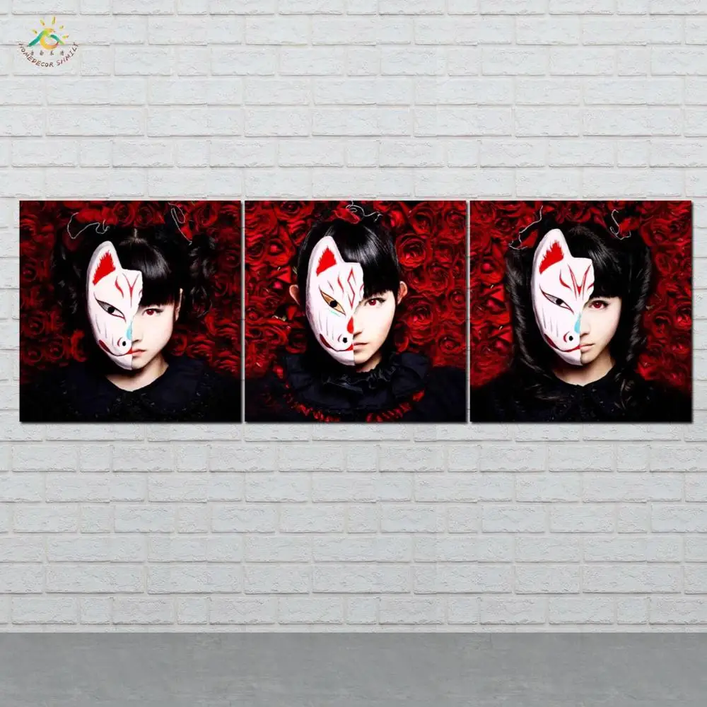 купить! Японская Роза Маска Девушка Wall Art HD Отпечатки На Холсте Принт Живопись Картина Холст Картины