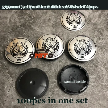 

Auto badge Emblem Rims wheels hub caps 100pcs/set Car Center Covers For Wolf logo Label fit for all car series 56mm 2.20inch
