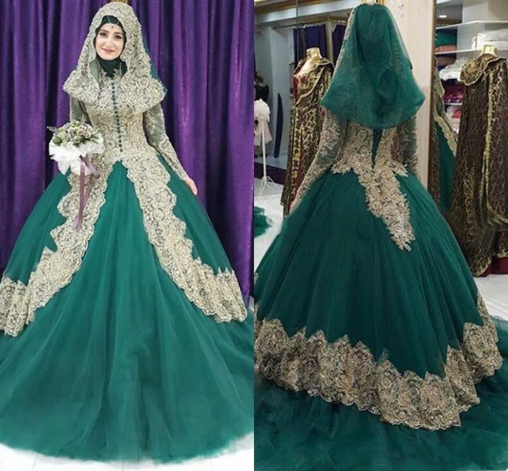 2017-muslim-hunter-ball-gown-wedding-dresses-with-golden-lace-appliques-long-sleeves-with-hijab-plus-size-bridal-wedding-gowns-custom-made_