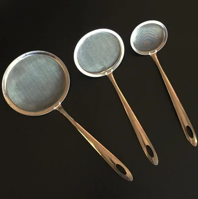 

2019 New Kitchen Tools & Gadgets Stainless Steel Mesh Skimmer Vegetable Residue Oil Mesh Colander Strainer