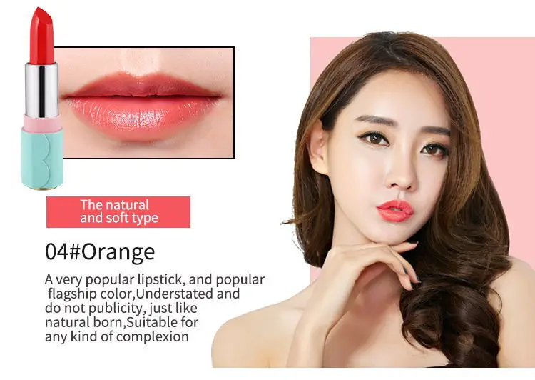 QIC парк развлечений стиль Матовая жидкая помада с эффектом увлажнения водостойкая стойкая бархатная Обнаженная сексуальная помада мат корейский макияж губ - Цвет: 04 Orange