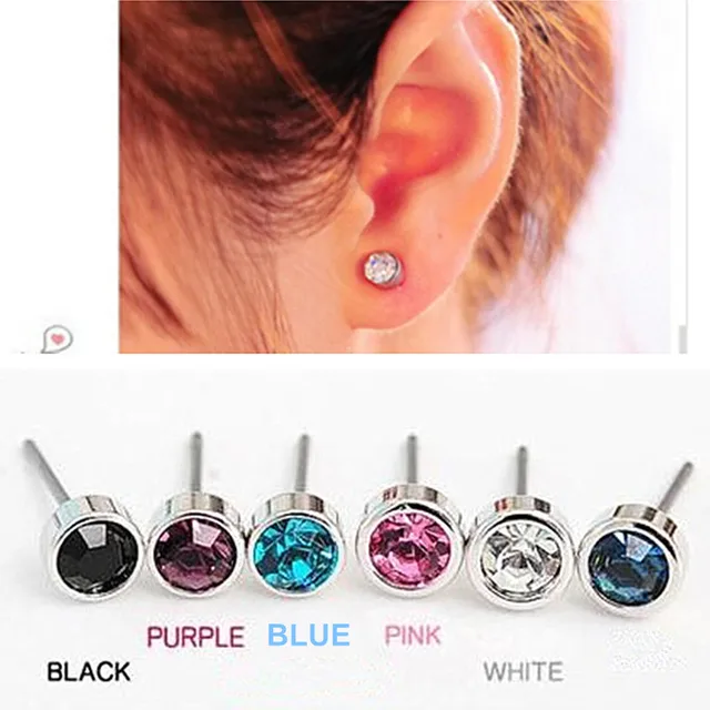 ES0003 Hot Selling New Fashion Cute Little Simple Crystal Stud Earrings STRING F ES0003 Hot Selling New Fashion Cute Little Simple Crystal Stud Earrings STRING F