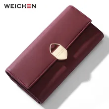 WEICHEN геометрический Для женщин Длинный кошелек Много отделов женские кошельки Женская сумка-клатч кошельки Держатель для карт сотовый телефон карман кошельки с отделениями для карт