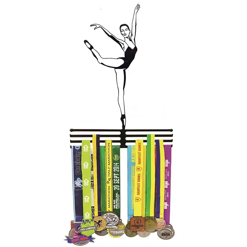 DIY черный железный гимнастический медаль Вешалка