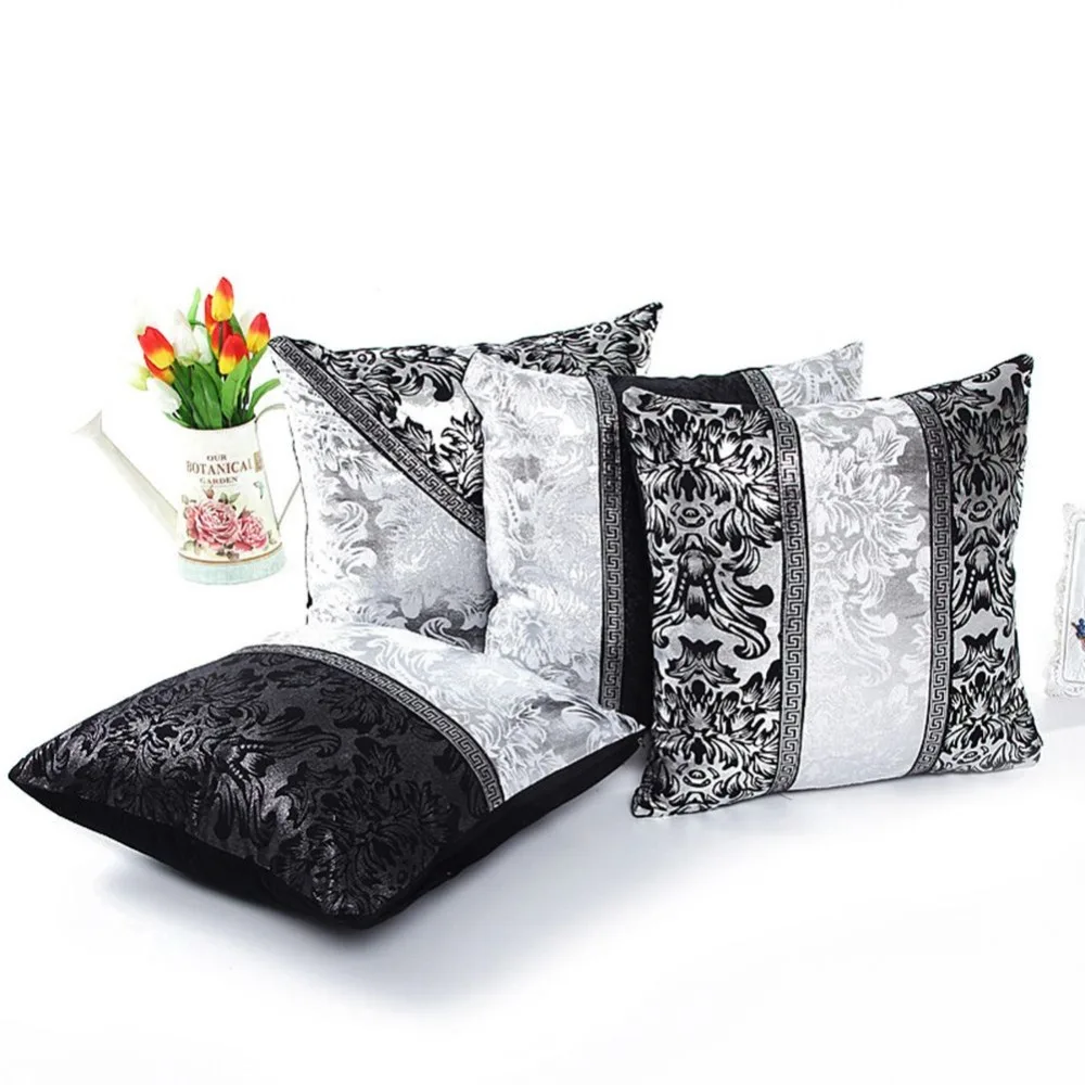 Vintage Black Silver Throw Pillow Case Cushion Cover Sofa Home Car Vintage Black Silver Throw Pillow Case Cushion Cover Sofa Home Car Decor In From Garden On Aliexpress Alibaba Group