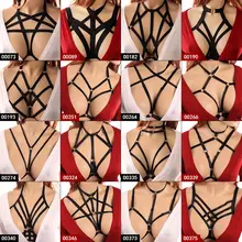 Эластичный лямочный пояс бюстгальтер Для женщин видеть сквозь белье Harajuku панк бандаж нагрудный пояс пентаграмма аксессуар подарок на день рождения