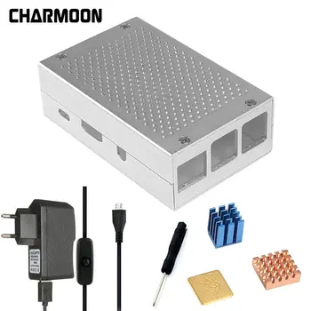 

For Raspberry Pi 3 Aluminum Case Metal Case + Screws + Heat Sink Enclosure Kit For Raspberry Pi 3 Model B + New