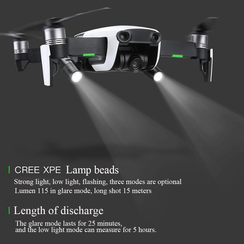 

Tool Accessories Parts Flashlight Indicator Night Flight Drone Photography 360 Degree Rotation Mini Led Light For DJI Mavic Air