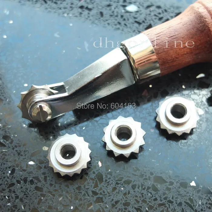 

One Set Craft tool Spacer Set System W/ Wheel 5 6 7 8 Sewing Roulette Stitching leather