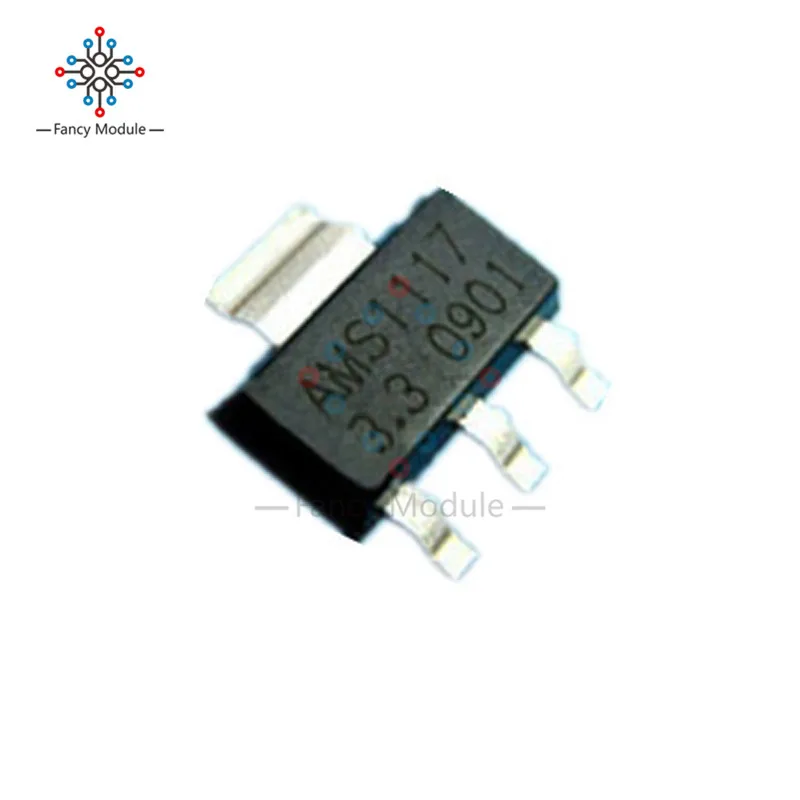 

10Pcs AMS1117-3.3 LM1117 3.3V 1A SOT-223 Voltage Regulator Top Quality