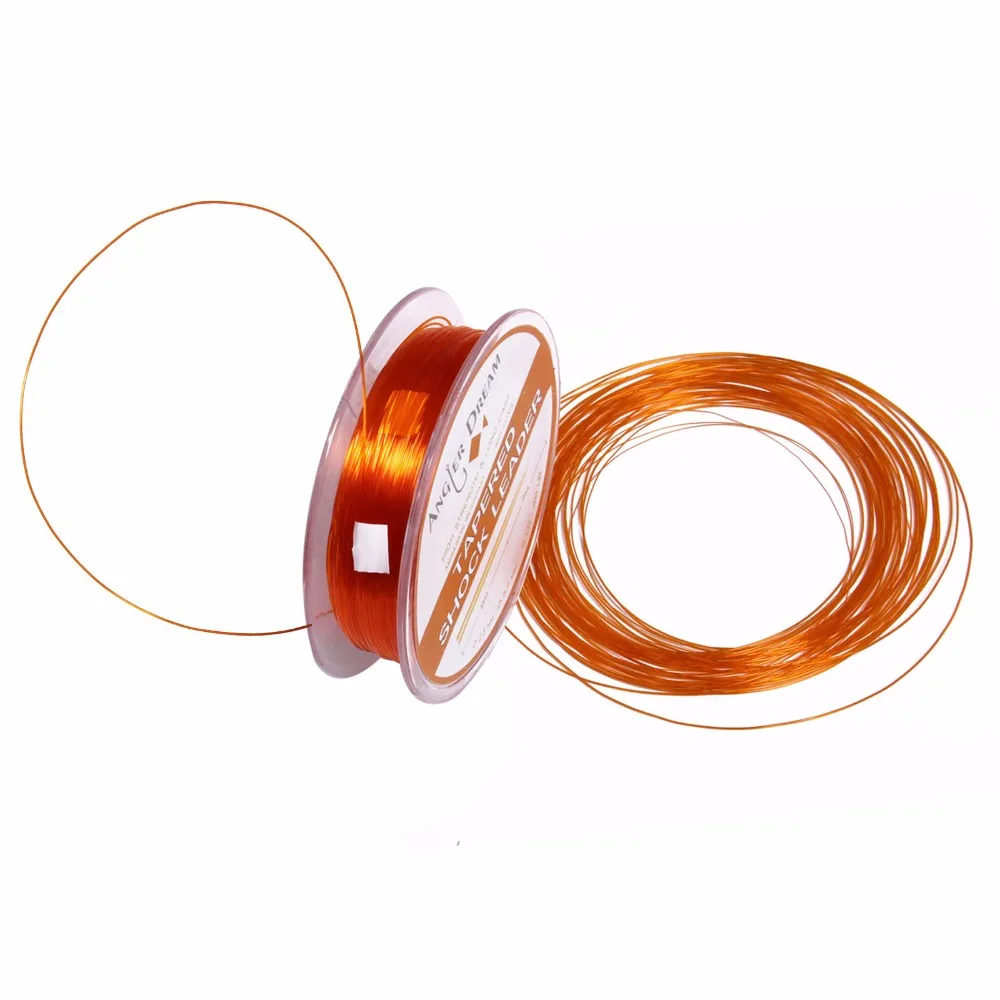 Angler Dream нейлоновый конус Shock Lader 12 футов Fly Fishing Line15mX10pcs|Рыболовные лески| |