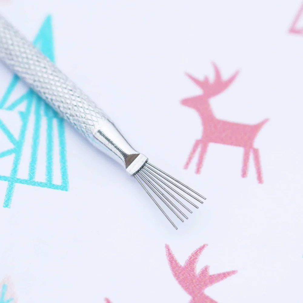 7 pin перо провод текстуры DIY помадка фигурой скульптуры моделирование текстуры, кисти инструменты для создания волос детали