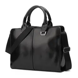 Масло воск PU кожаный мужской деловой портфель сумки через плечо мужские дорожные сумки на плечо для ноутбука сумки-мессенджеры 2019 Новые