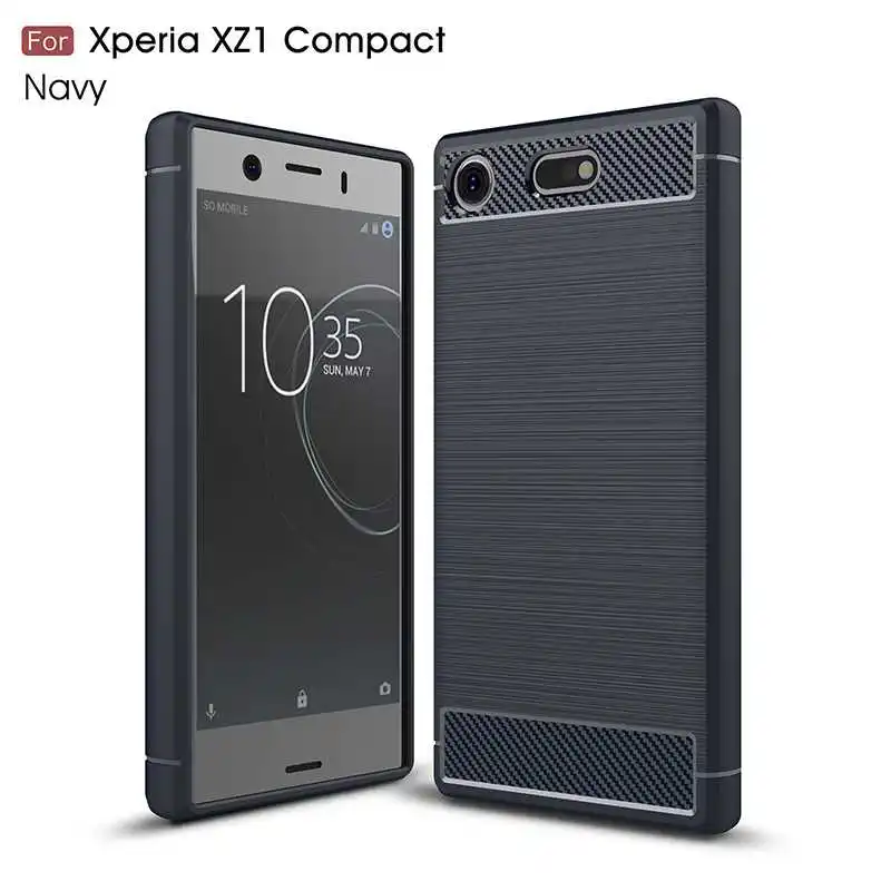 Модный противоударный мягкий силиконовый чехол Mokoemi 4," для sony Xperia XZ1 Compact, чехол для sony Xperia XZ1 Compact, чехол для телефона - Цвет: Navy Blue