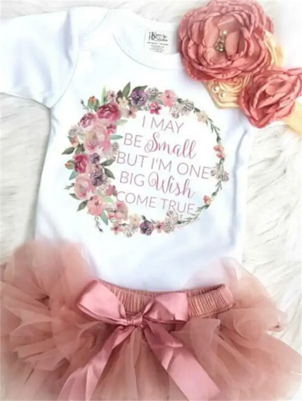 

2pcs Newborn Kids Baby Girl Outfits Clothes Tops Romper Bodysuit Tutu Dress Sets Summer Clothing Set