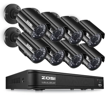 

ZOSI 8CH CCTV System 1080N HDMI TVI CCTV DVR 8PCS 720P IR Outdoor Security Camera 1280 TVL Camera Surveillance System