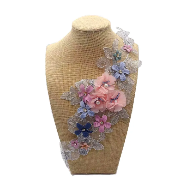 

Large Flower Embroidery Applique Patches Sew on Pacthes Lace Fabric Motif Clothes Decorated DIY Sewing Supplies