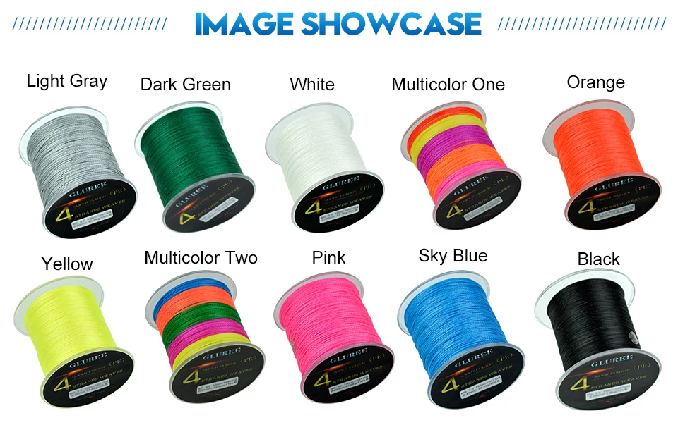 GLUREE 500M547Yards 4 Stands PE Line Braided Fishing Line 100%PE Multifilament Fishing Line Super Strong High Quality 15LB-50LB (19)
