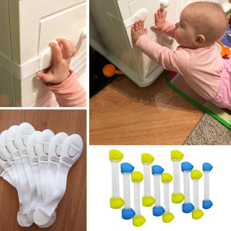 10pcs Child Kids Baby Cabinet Door Drawers Refrigerator Toddler Safety Locks Lot
