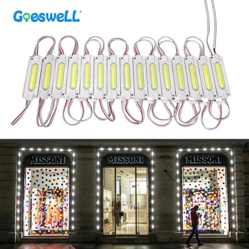 

50pcs COB LED Module 12V Cool White Waterproof Ultra Bright Storefront Signs Backlight Remote Control Advertising Lamp 110V 220V