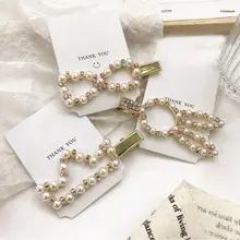 Корейский стиль женские металлические выдалбливают заколки-утконосы милый кролик Корона Форма банта заколки для волос Искусственный с перламутровым блеском заколка