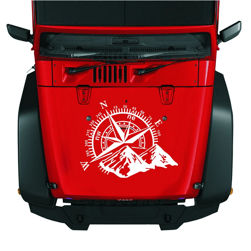 LumiParty Fashion Car Compass Rose Navigate Offroad Vinyl Sticker Decal High quality sticker Car Decal Car Auto Decoration
