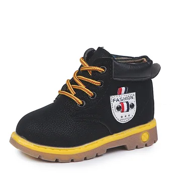 

JGVIKOTO Boys Winter Boots Kids Martin Boots Lace-up Fashion Classical Children Snow Boots With Warm Cotton 4 Colors Size 21-30
