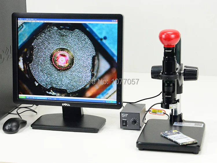 

Best Sale,5.0M Digital Mono Zoom video Microscope lens + Stand +USB2.0 camera + LED ringlight