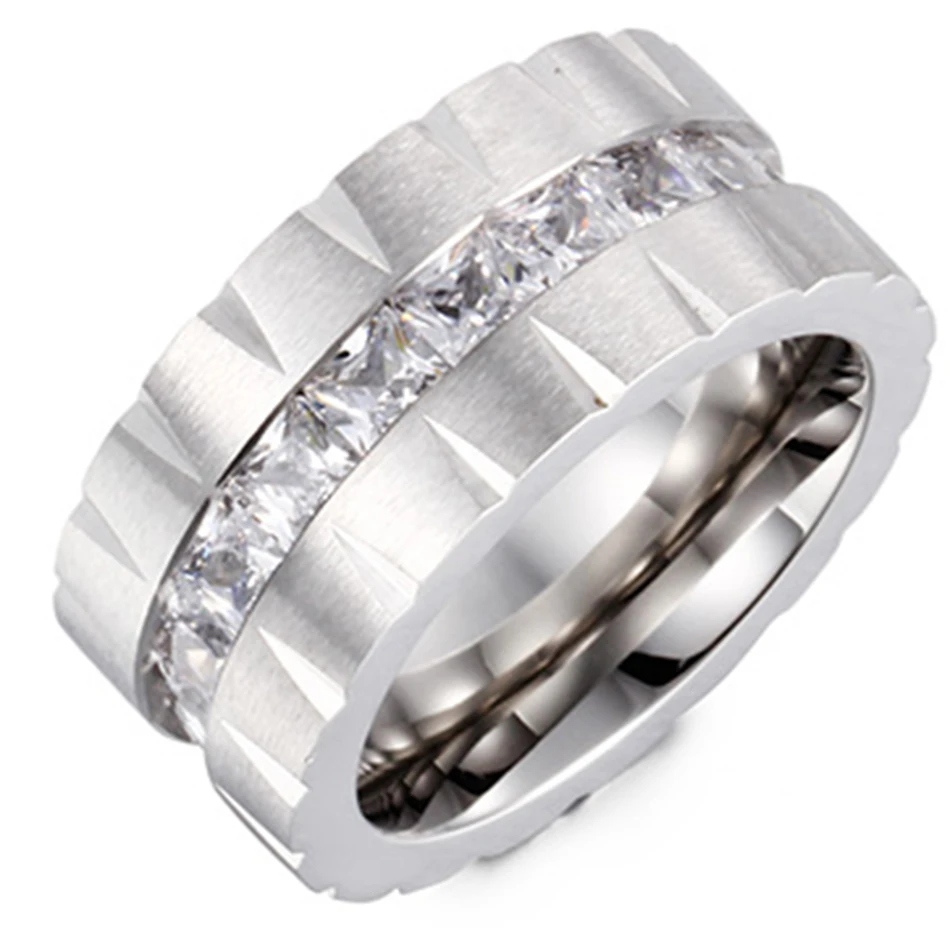 

MUYBIEN Titanium steel Fine and men Ladies Punk Seal glaze gear ring For Women Stainless Steel High Quality Gifts RBJKDBDE