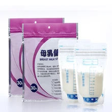 30 шт., товары для мамы и ребенка, хранение грудного молока, сумка 250 мл, жидкий безопасный пищевой Клас, одноразовый чехол для Молочной Бутылочки мешки для морозильников