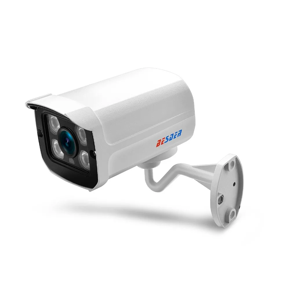 Besder Full HD 1080P 4-канальная система видеонаблюдения 4 шт металлическая уличная ip-камера 4 CH POE 15V NVR CCTV комплект безопасности HDMI Email сигнализация P2P