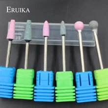 ERUIKA 6PC céramique pierre clou foret électrique moulins Cutter pour manucure Machine ongles perceuse accessoires pédicure ongles outils(China)