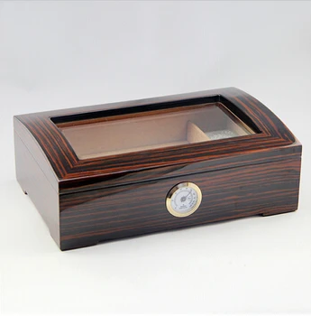 

Classic Quality Hot Sale Wooden Transparent window Cigar Humidor Classic Wood Storage Box Cigar Collection Case