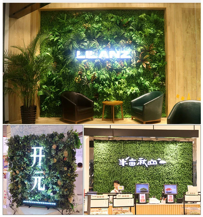 40*60 см искусственные растения зеленая трава стена эвкалипт с листом свадьба DIY отель магазин окно сад фон Декор Зеленая стена