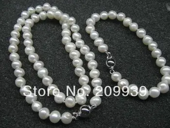 

huij 002291 wholesale 10 Sets 7-8mm freshwater pearl Necklace & Bracelet