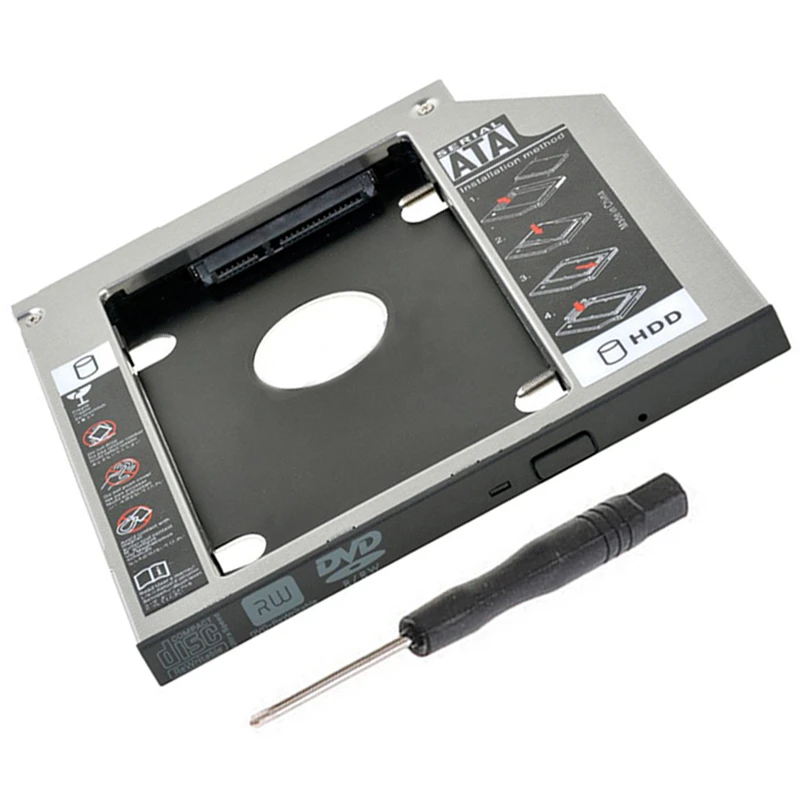 9 0 мм 2nd жесткий диск SSD HDD Caddy адаптер для Lenovo IdeaPad 100 15IBD 320 15IK 330 + B5400 GUE0N DU8A5SH|Жёсткие