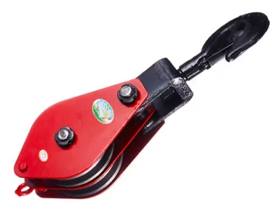 

1T 2-3-wheel lifting snatch pulley block, 2 skid wheel chain hoist chain block crane lifting sling material rigging hardware